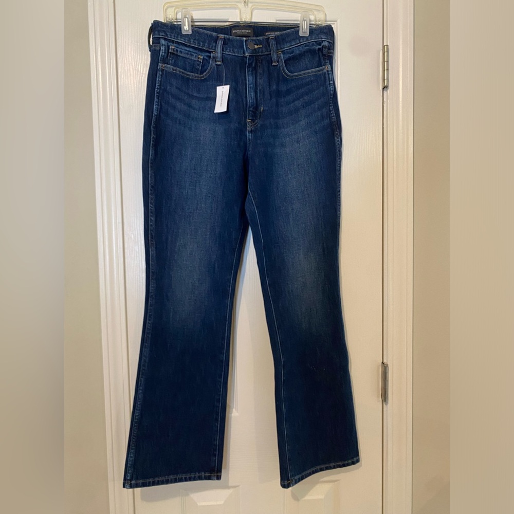 NWT BANANA REPUBLIC High Rise Bootcut Cropped Jeans 30 Long - Picture 3 of 12